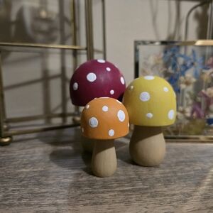 Colorful Polka Dot Mushroom Decor
